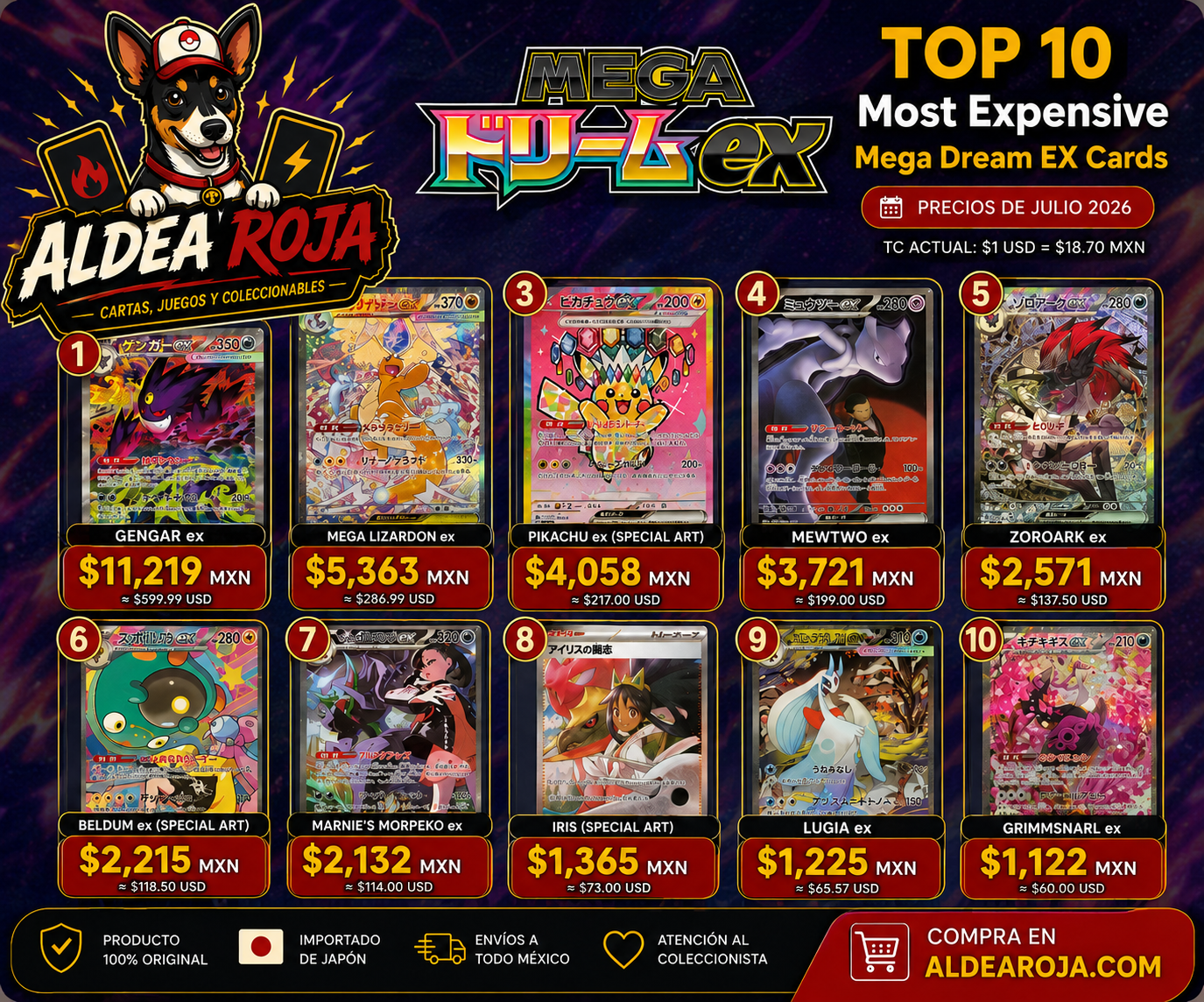 Mega Dream ex Booster Box - Acended Heroes Japonés Pokémon TCG