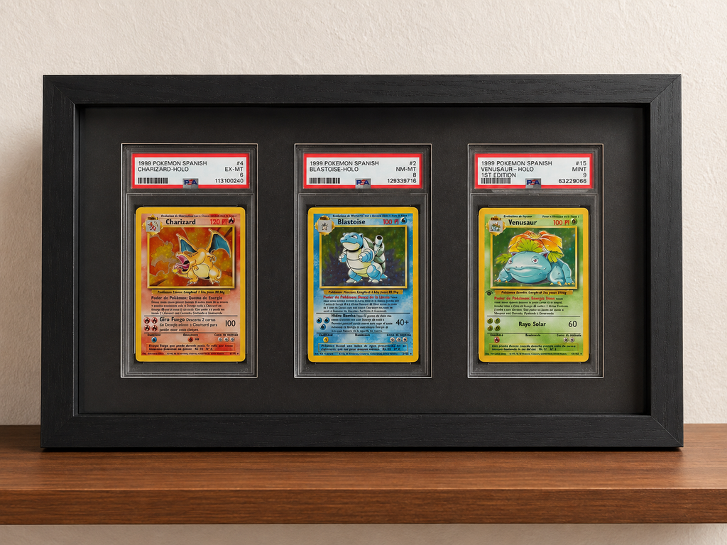 Charizard, Blastoise y Venusaur PSA 1999 en Español