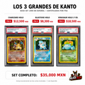 Charizard, Blastoise y Venusaur PSA 1999 en Español